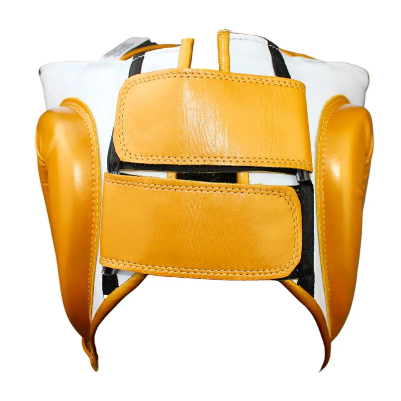 Cleto Reyes Safetec casco boxe barra V oro pelle