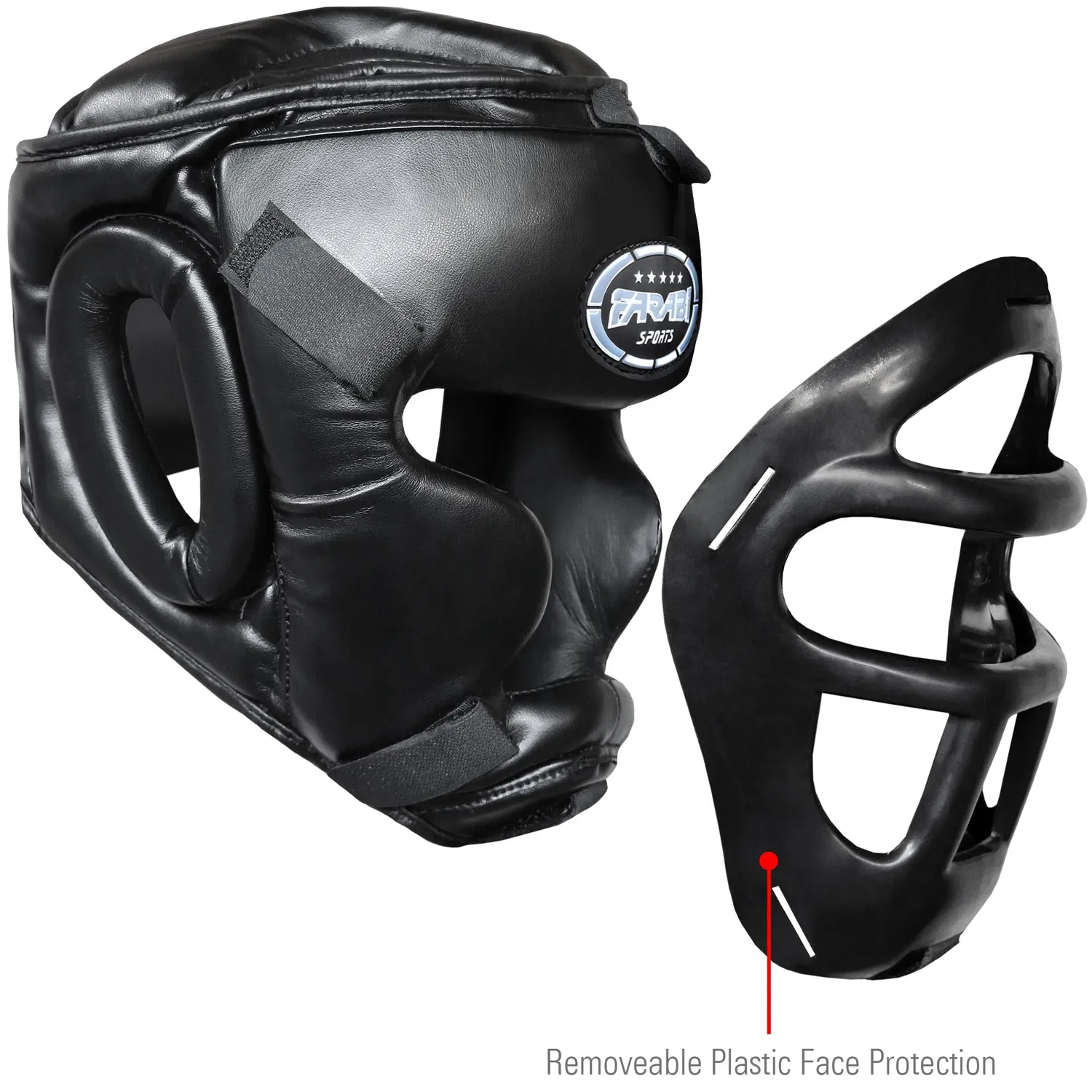 Farabi Caschetto Boxe Protezione Testa Pelle Sintetica