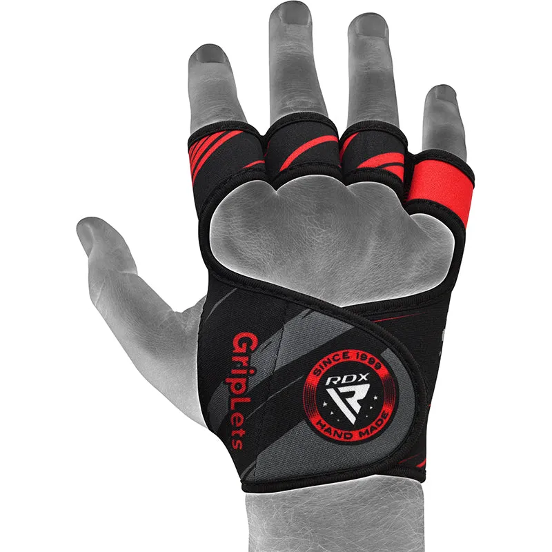 RDX R1 Prese Palestra Neoprene Rosse Grip Silicone