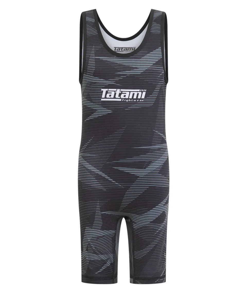 Tatami Fightwear Kids Wrestling Singlet Nero Elasticizzato