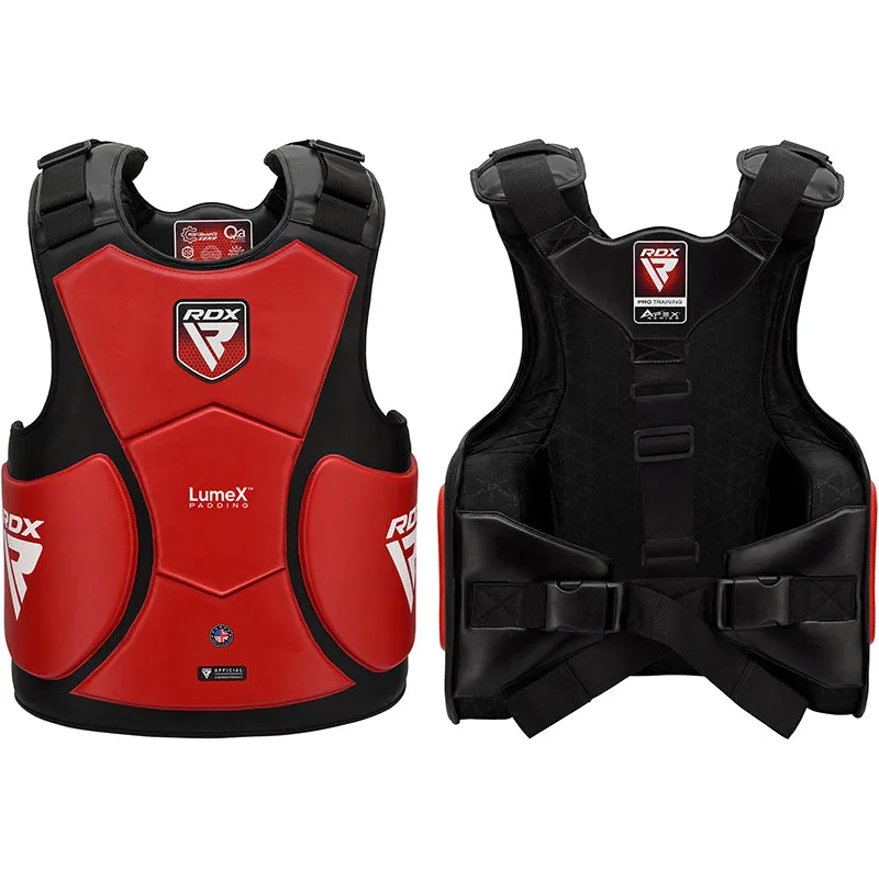 RDX Apex Corpetto Boxe Coach Pelle Rossa Blu
