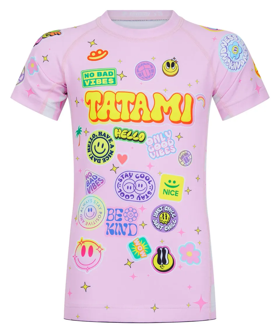 Tatami Sticker Bomb Rash Guard Bambino Manica Corta Riciclato