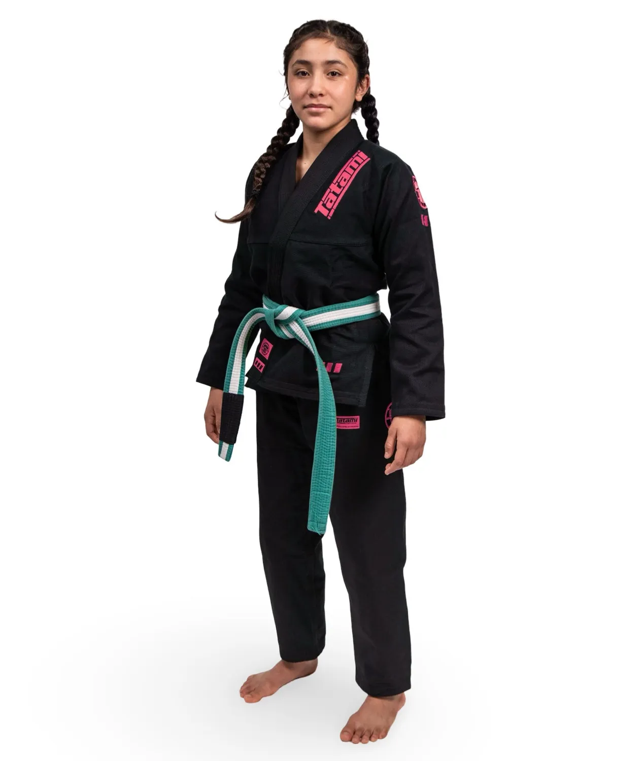 Tatami Pro Series kimono BJJ bimbo nero rosa M1