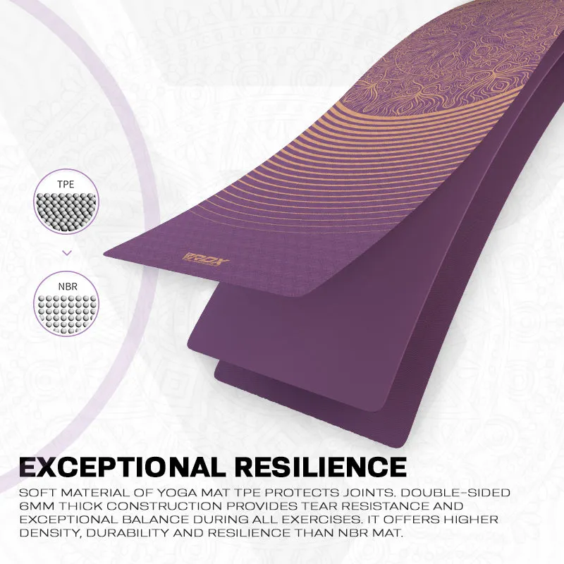 RDX D3 6mm Tappetino Yoga TPE Viola 183x61cm