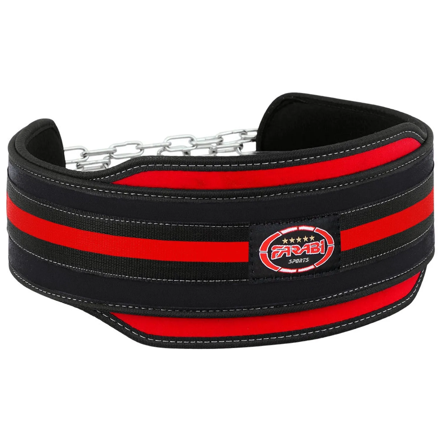 Farabi Sports cintura zavorra dip neoprene rossa 6 pollici