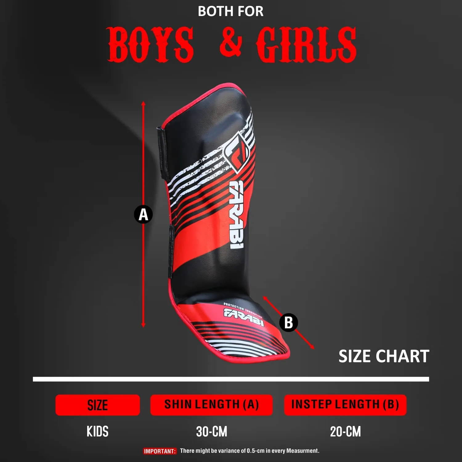 Farabi Kids parastinchi kick boxing ragazzo L nero velcro