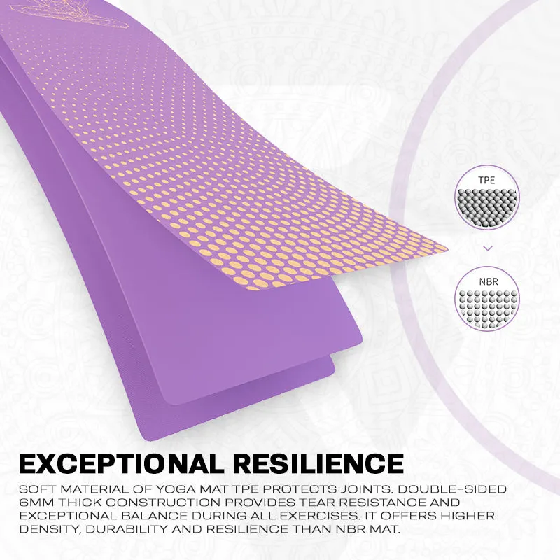 RDX D2 Tappetino Yoga TPE 6mm Viola