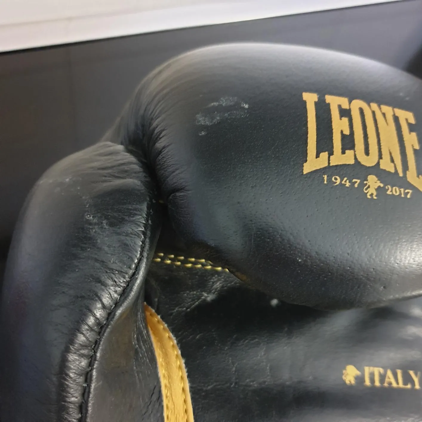Leone 1947 Italy 47 GN039 guanti boxe nero 10 oz tricolore
