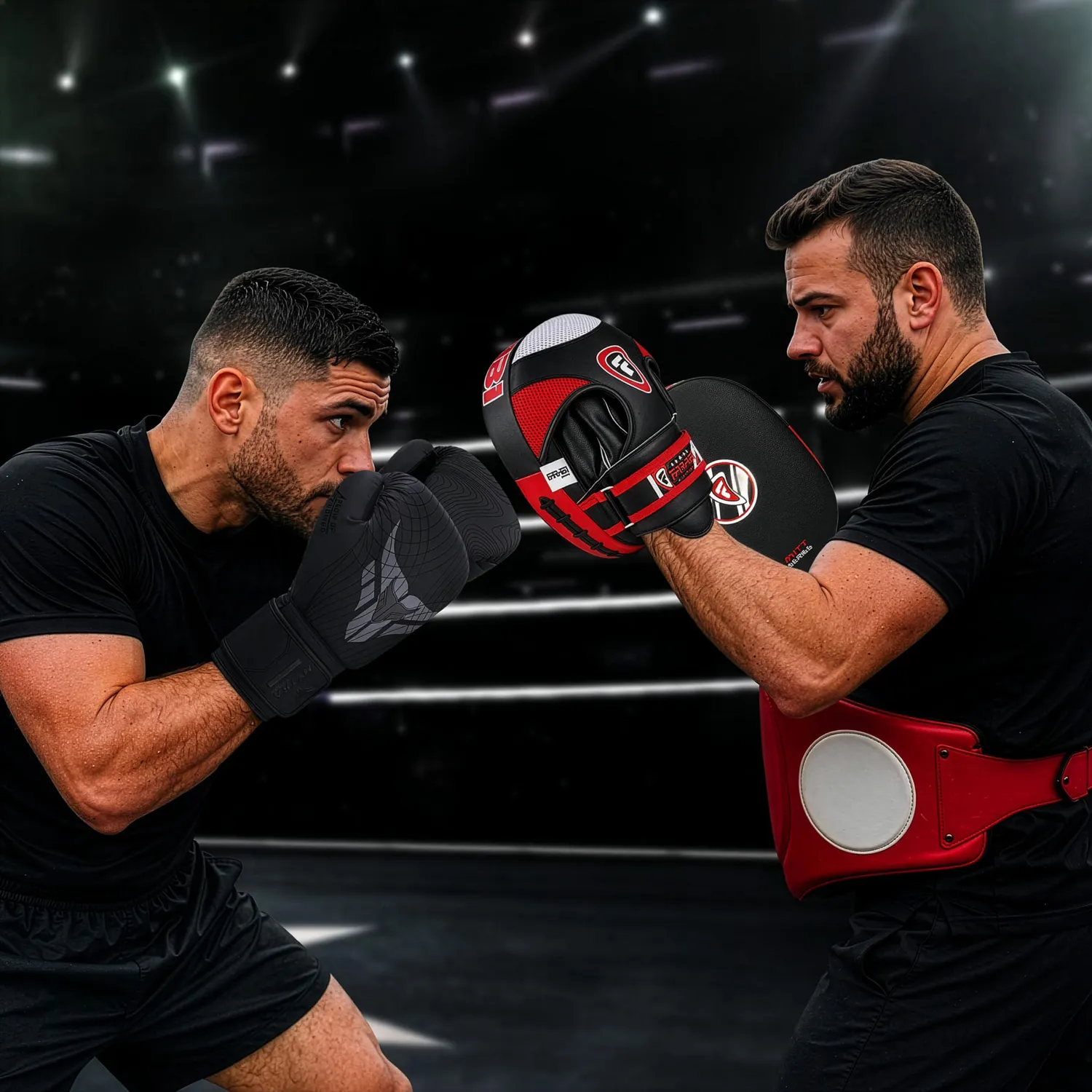 Farabi Air colpitori boxe pelle vera coppia velcro