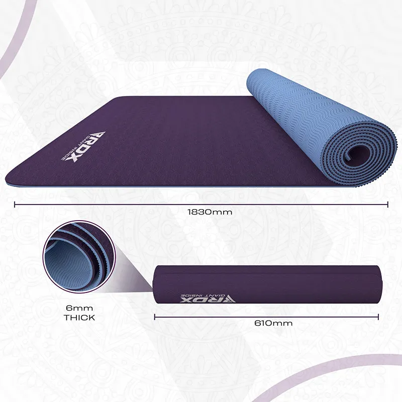 RDX UM tappetino yoga TPE 6mm viola antiscivolo