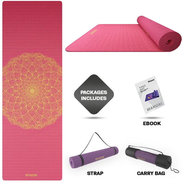 RDX D7 Tappetino Yoga 6mm Antiscivolo con Borsa