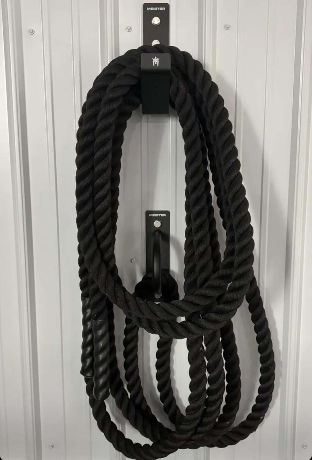 Meister XSteel kit ancoraggio battle rope nero opaco acciaio