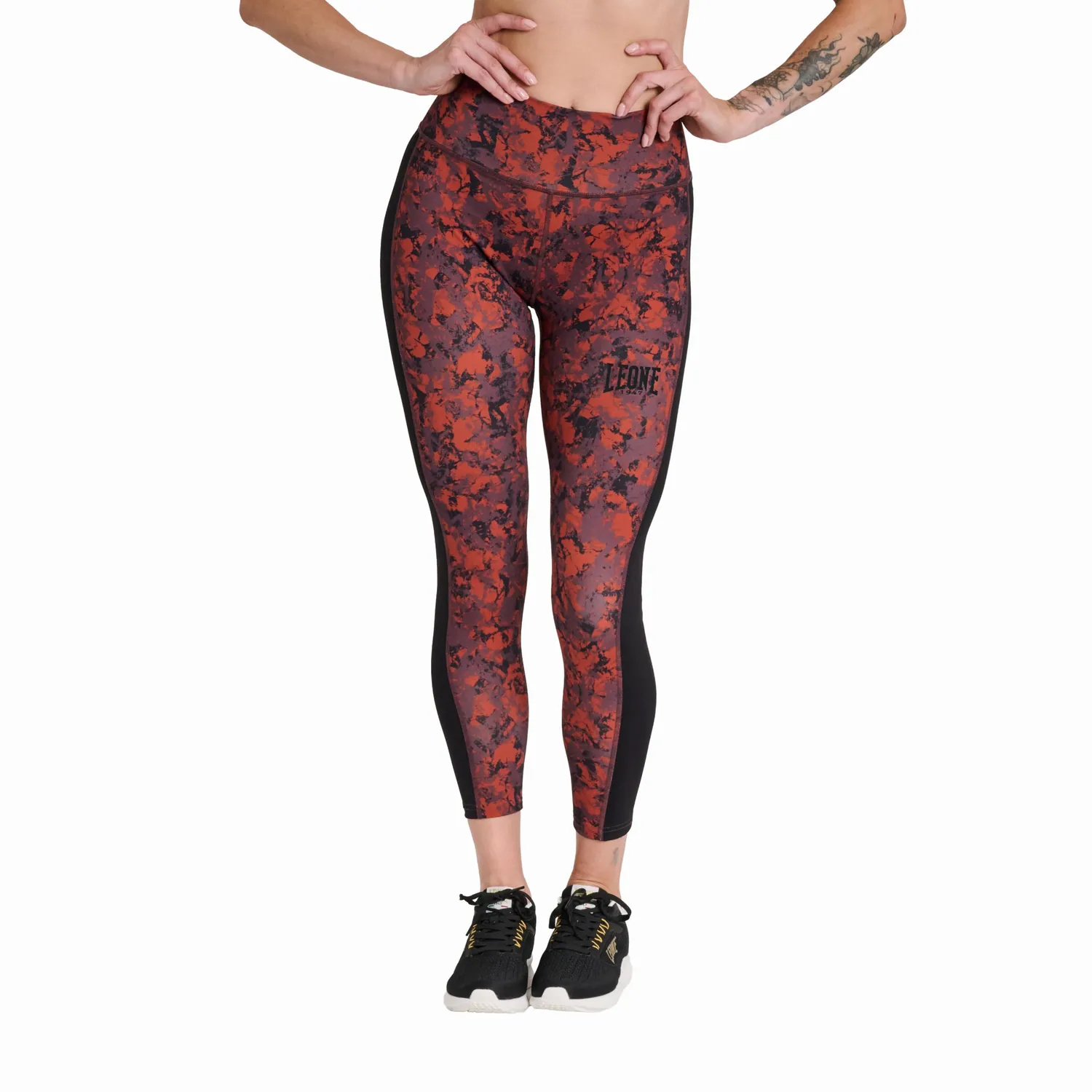 Leone 1947 ABX413 leggings donna camo blu tights