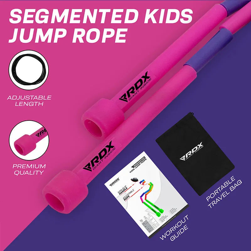 RDX BP Corda da Salto Bambini Rosa 10 Piedi Segmentata