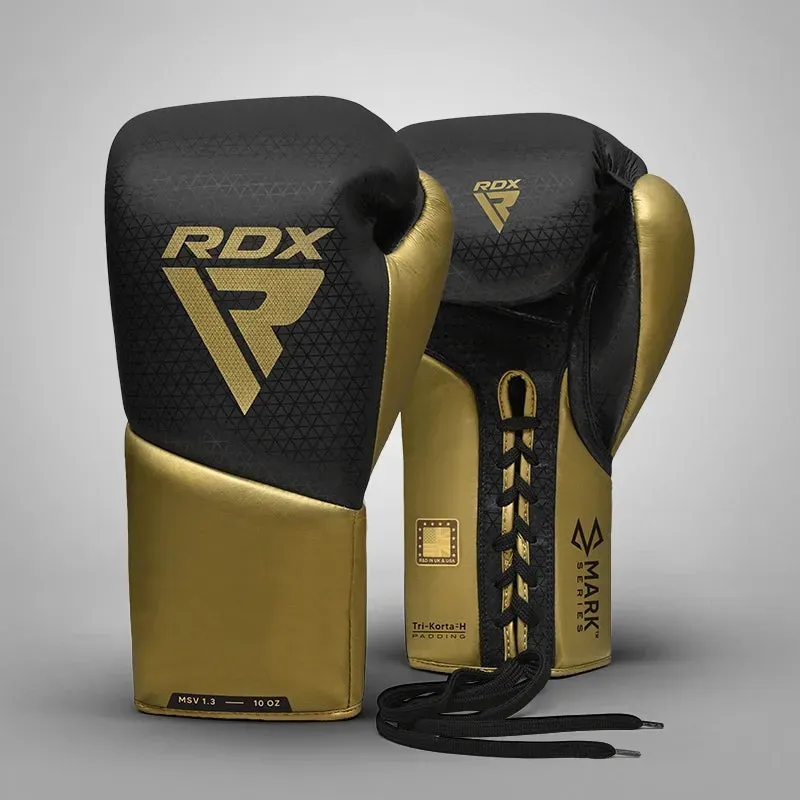 RDX K2 Mark Pro guantoni boxe dorati 10oz pelle