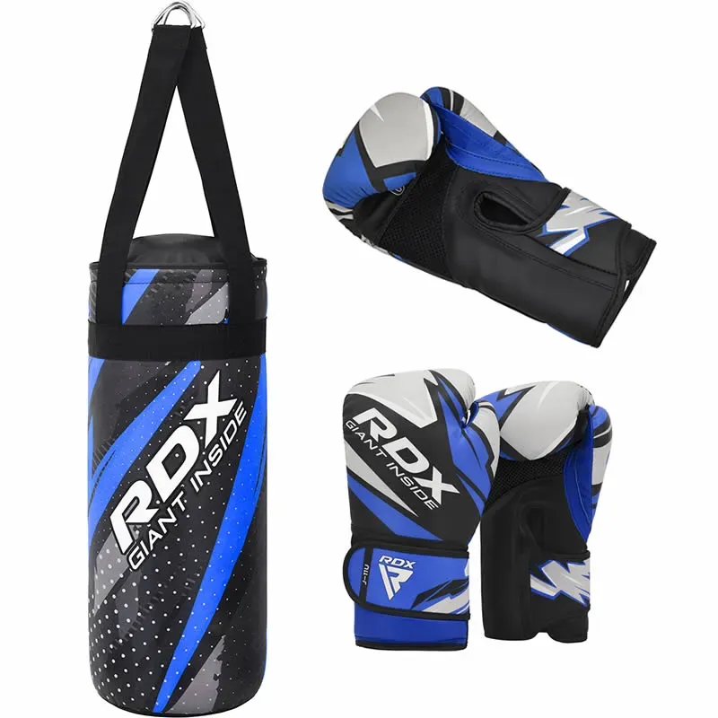 RDX J11 Sacco Boxe Bambini 2 Piedi Rosso con Guanti