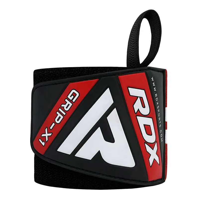 RDX W4 Polsiere Sollevamento Pesi Rosse M Elastiche
