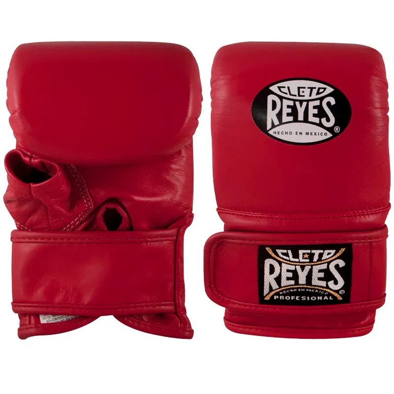 Cleto Reyes Guanti Sacco Pelle Velcro Rossi