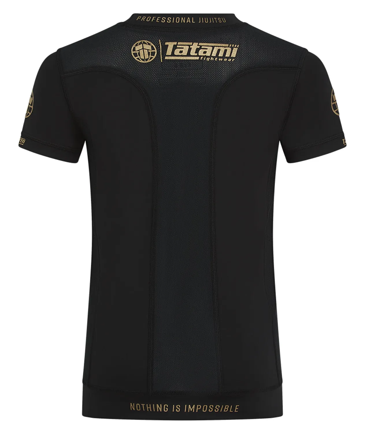 Tatami Pro Rash Guard Bambino Nero Oro Manica Corta
