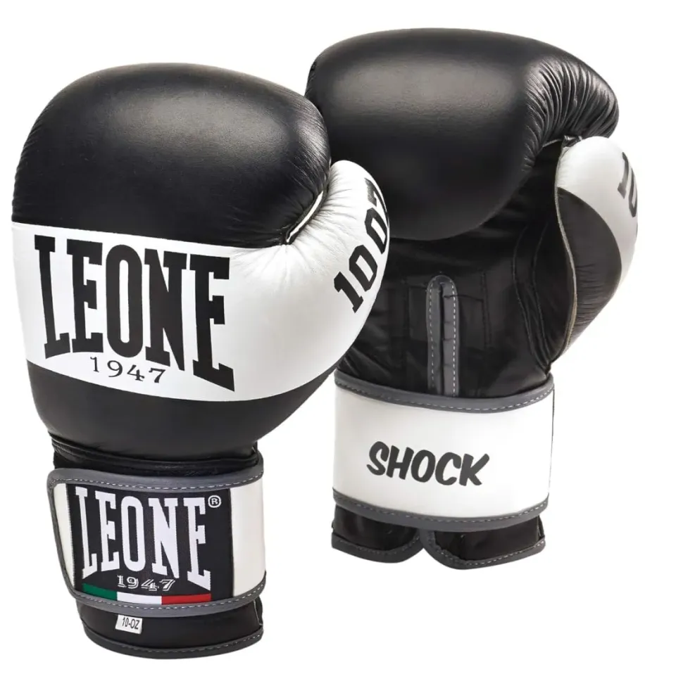 Leone1947 Shock Guantoni Boxe Pelle 10 oz Nero