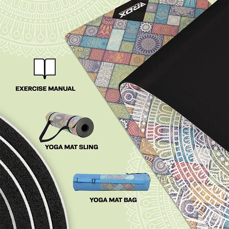 RDX D3 Tappetino Yoga 6mm Multicolor Antiscivolo