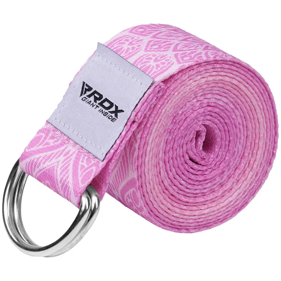 RDX F13 Cinghia Yoga Cotone Rosa 244cm D-Ring
