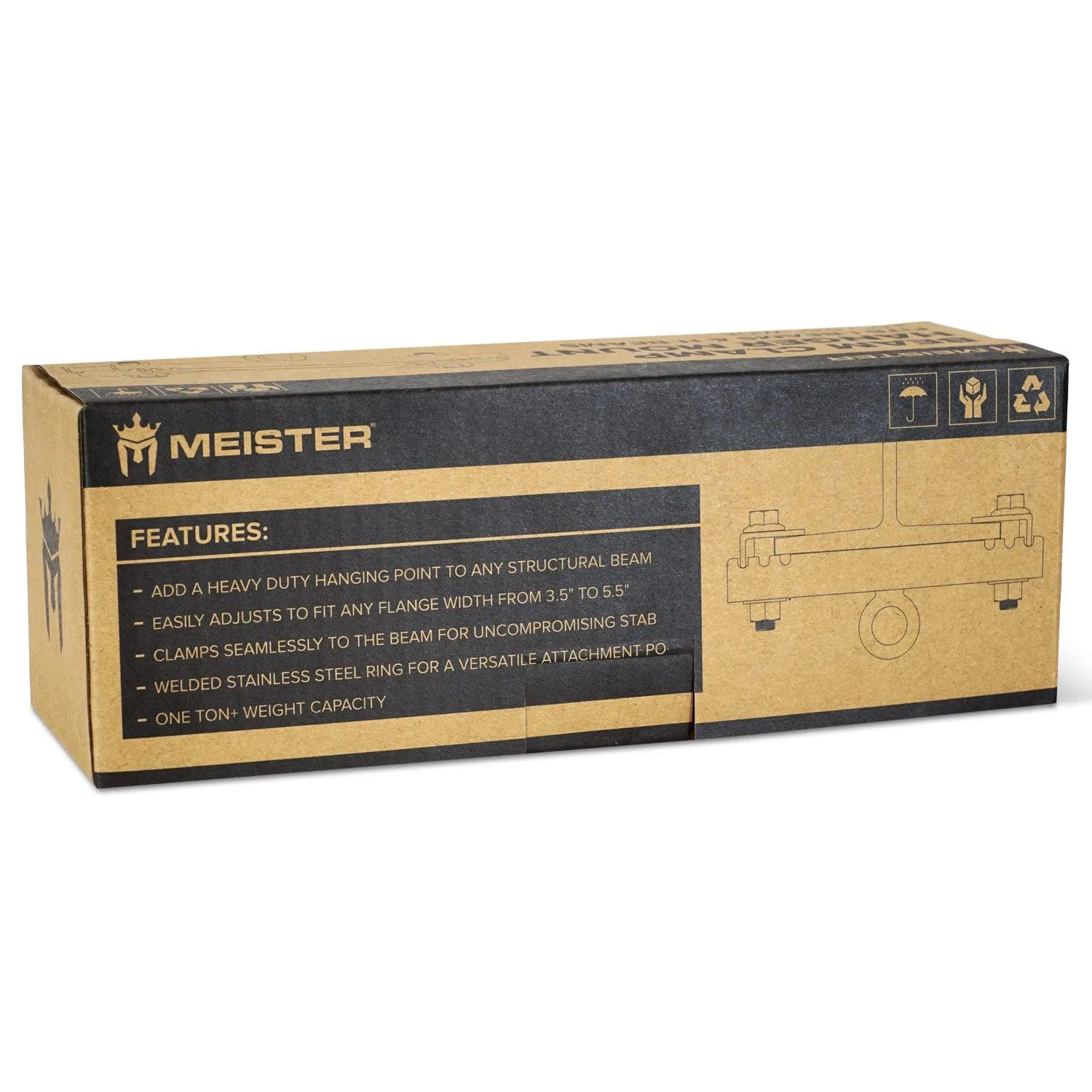Meister morsetto trave gancio sacco boxe 9-14 cm