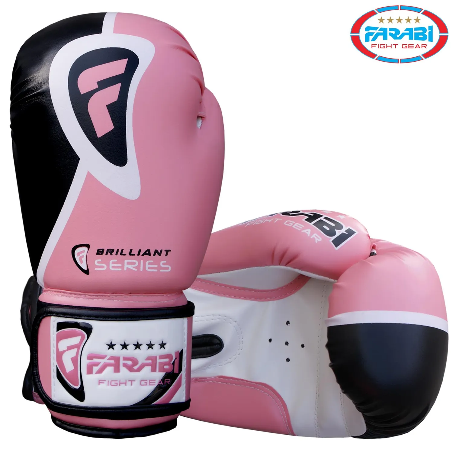 Farabi Brilliant Ladies guanti boxe donna 8 oz pelle sintetica