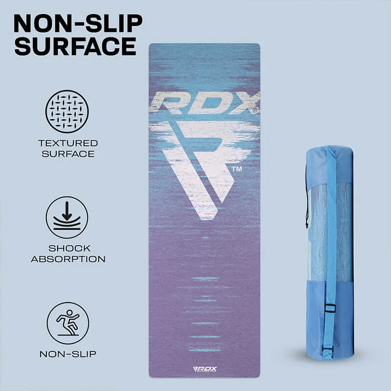 RDX D10 Tappetino Yoga Gomma 6mm Blu Antiscivolo