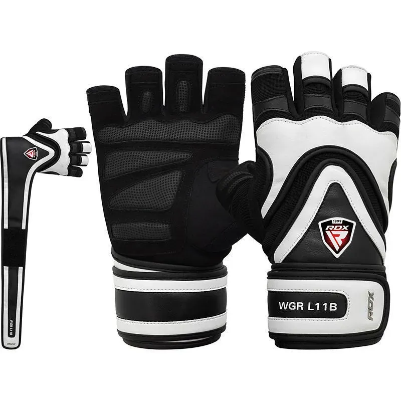 RDX L11 Guanti Palestra Nero Sollevamento Pesi