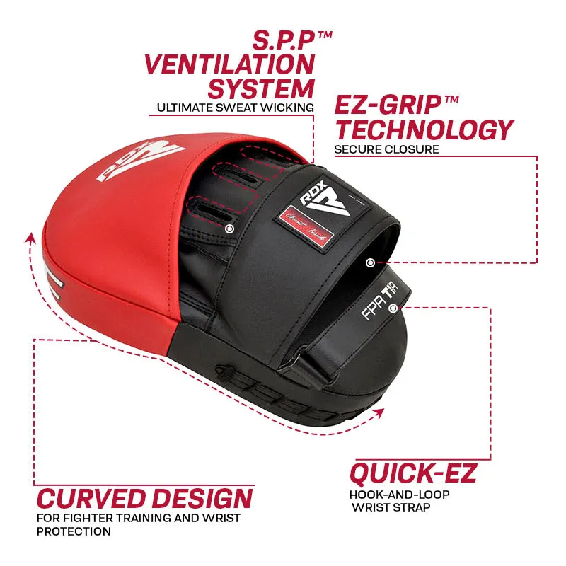 RDX T1 focus mitts curvi coach boxe MMA protezione polso