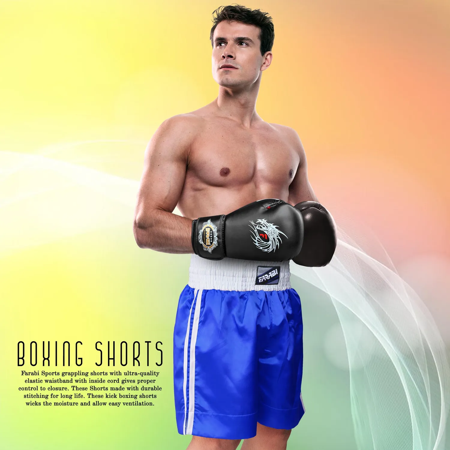 Farabi PRO pantaloncini boxe blu XS