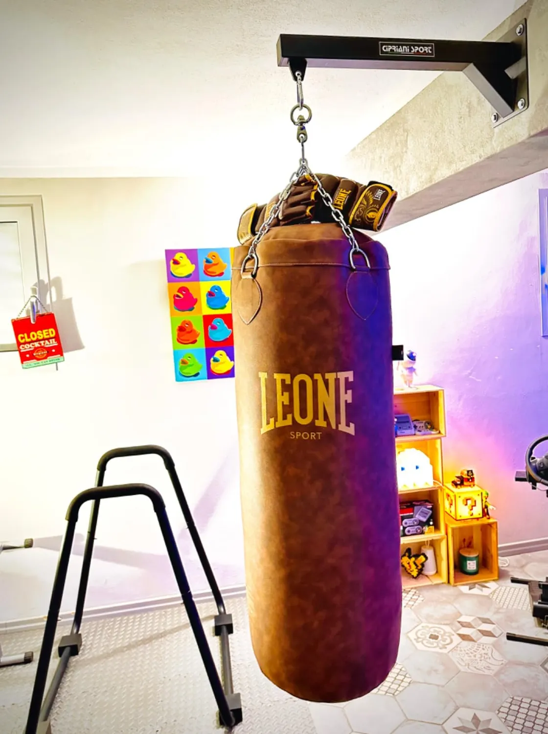 Leone 1947 Vintage sacco da boxe con catene Made in Italy