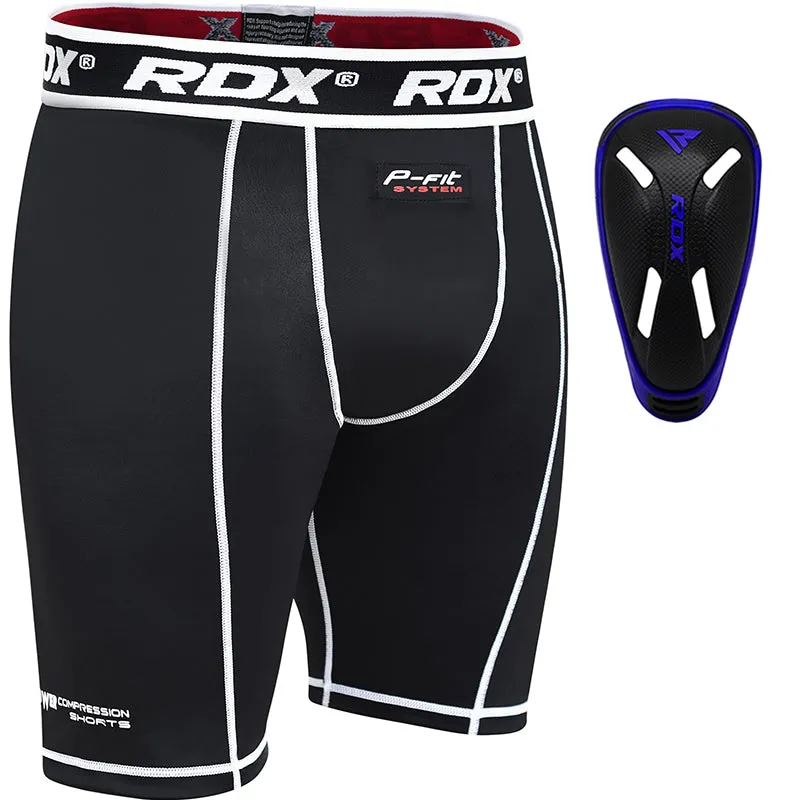 RDX X14 Pantaloncini Compressione Conchiglia MMA