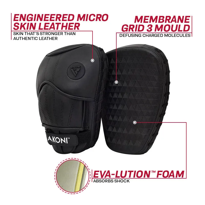 RDX T12 Akoni Pao Boxe Neri Focus Mitts Leggeri