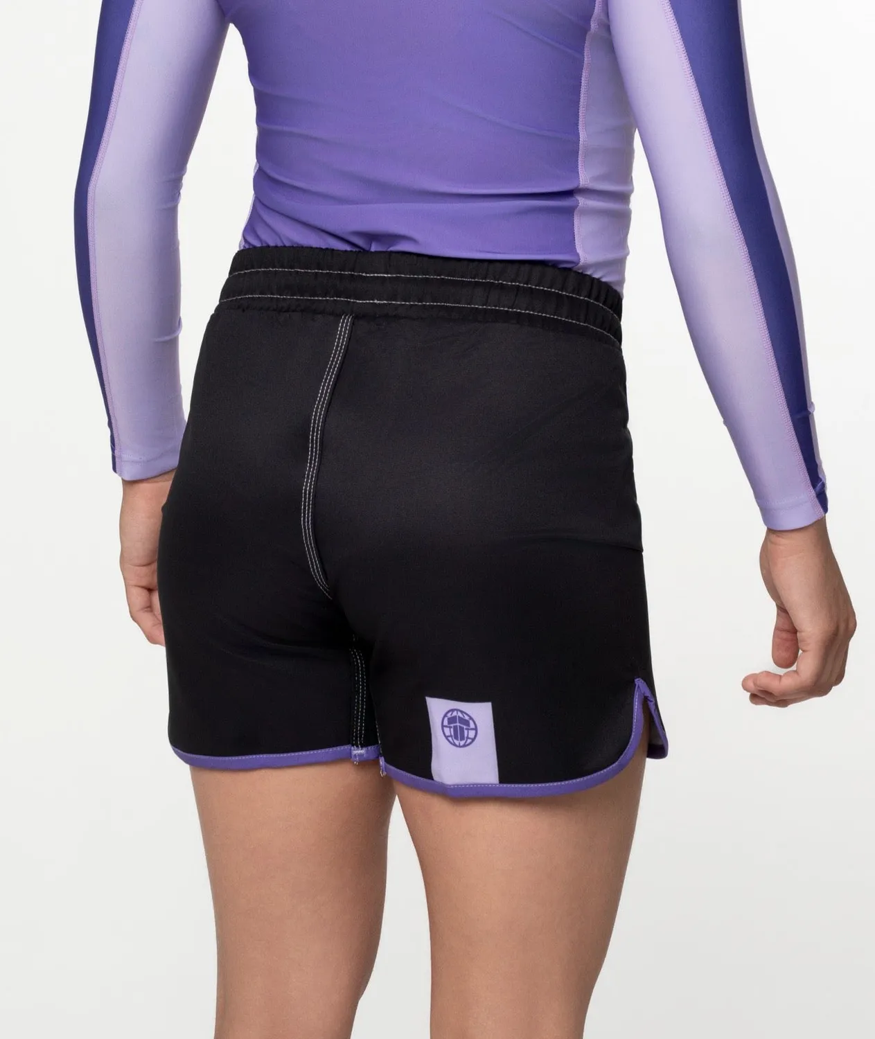 Tatami Fightwear Contrast Shorts Donna Viola Neri Riciclati