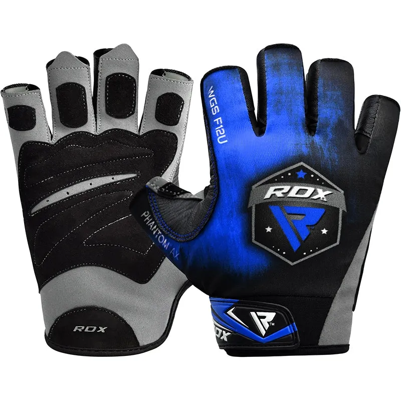 RDX F12 Guanti Palestra Sollevamento Pesi Rossi