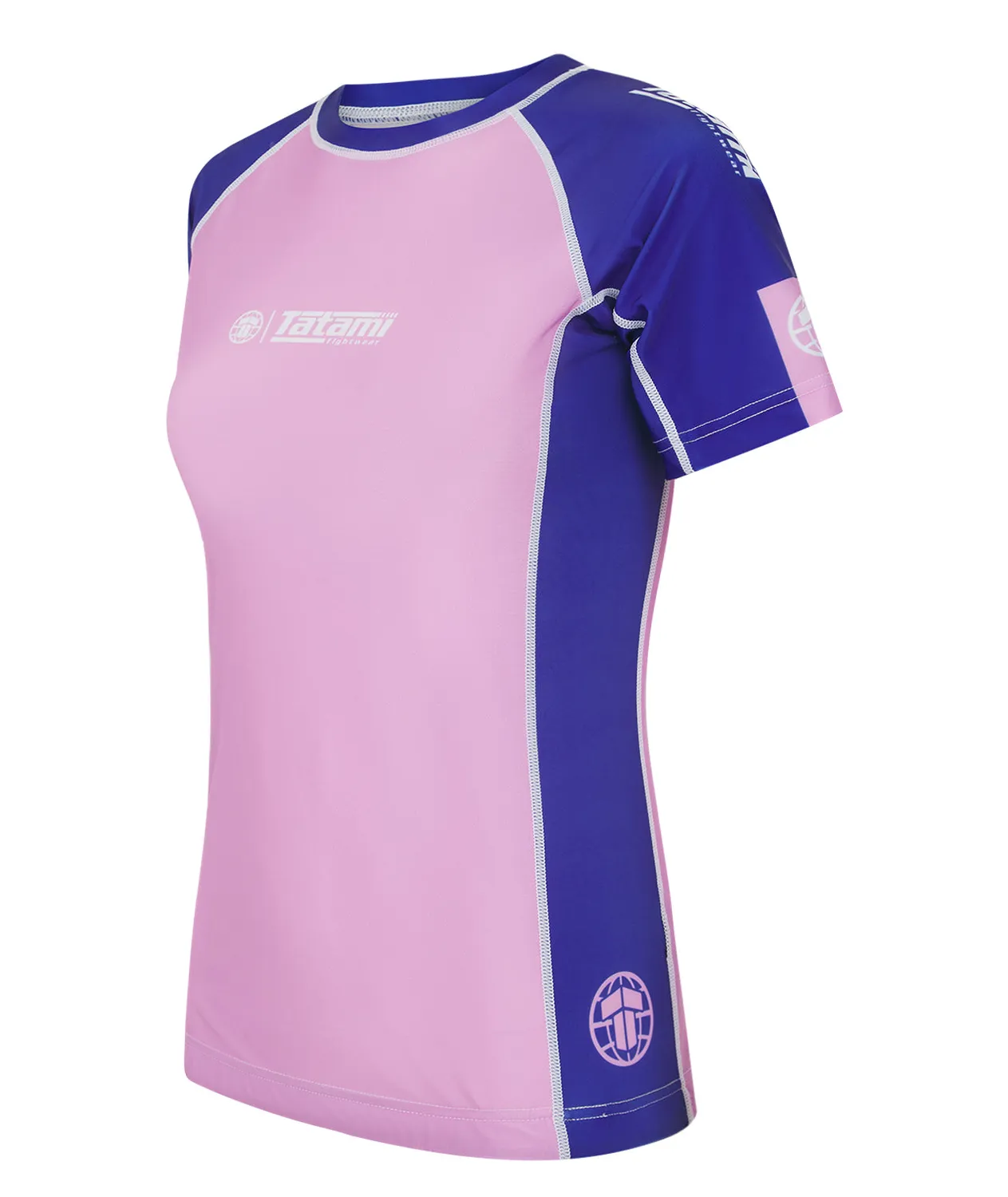 Tatami Fightwear Contrast Pink Navy rash guard donna maniche corte