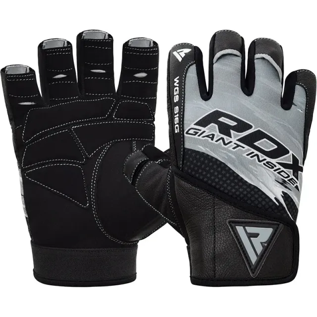 RDX S16 Guanti Palestra Pelle Capra Gel Antiv esciche