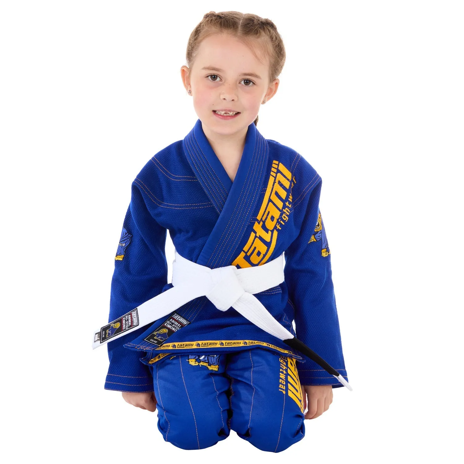 Tatami Meerkatsu Kids Animal kimono BJJ blu royal M0 cotone