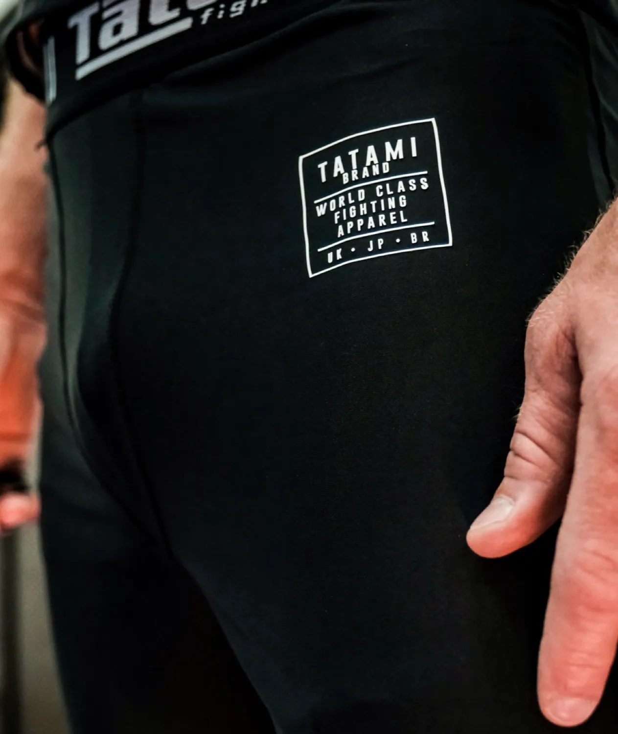 Tatami Nova Spats Leggings Uomo Neri Elasticizzati
