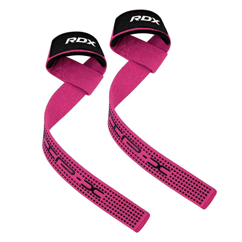 RDX S4 Cinghie Sollevamento Pesi Nere Cotone Traspirante
