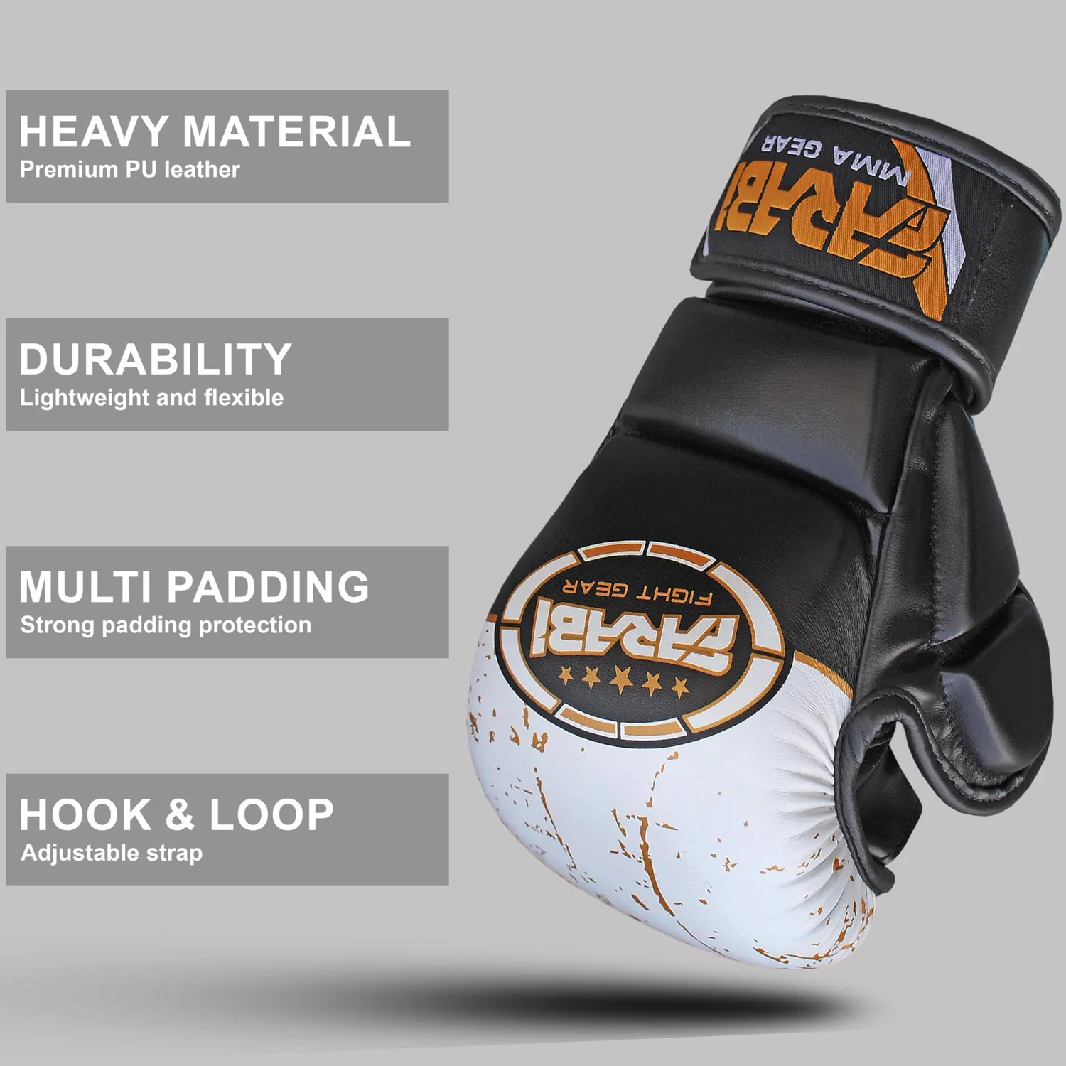 Farabi guanti MMA palmo aperto guantini L/XL sparring