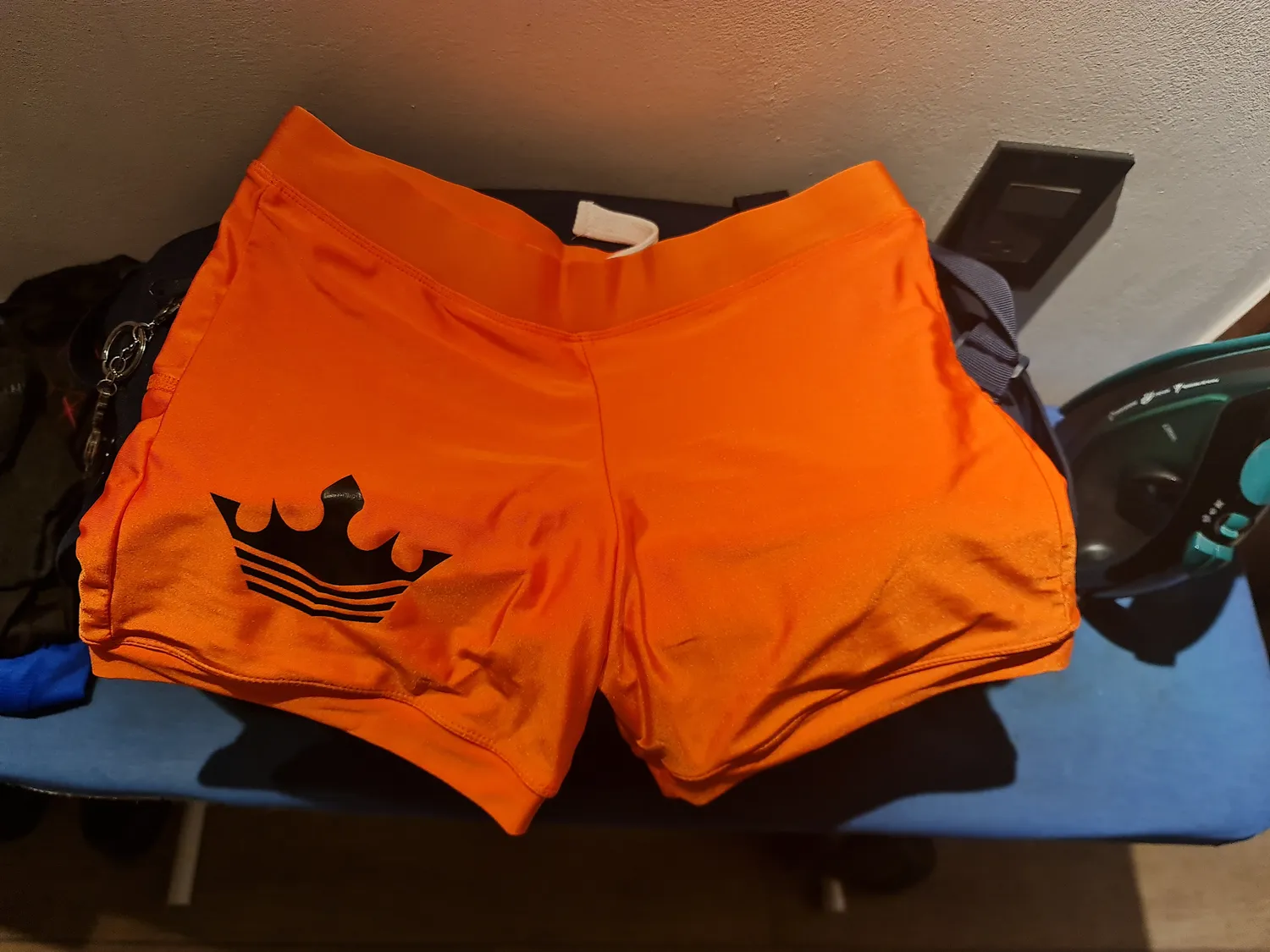 Meister Crown pantaloncini mma vale tudo blu microfibra