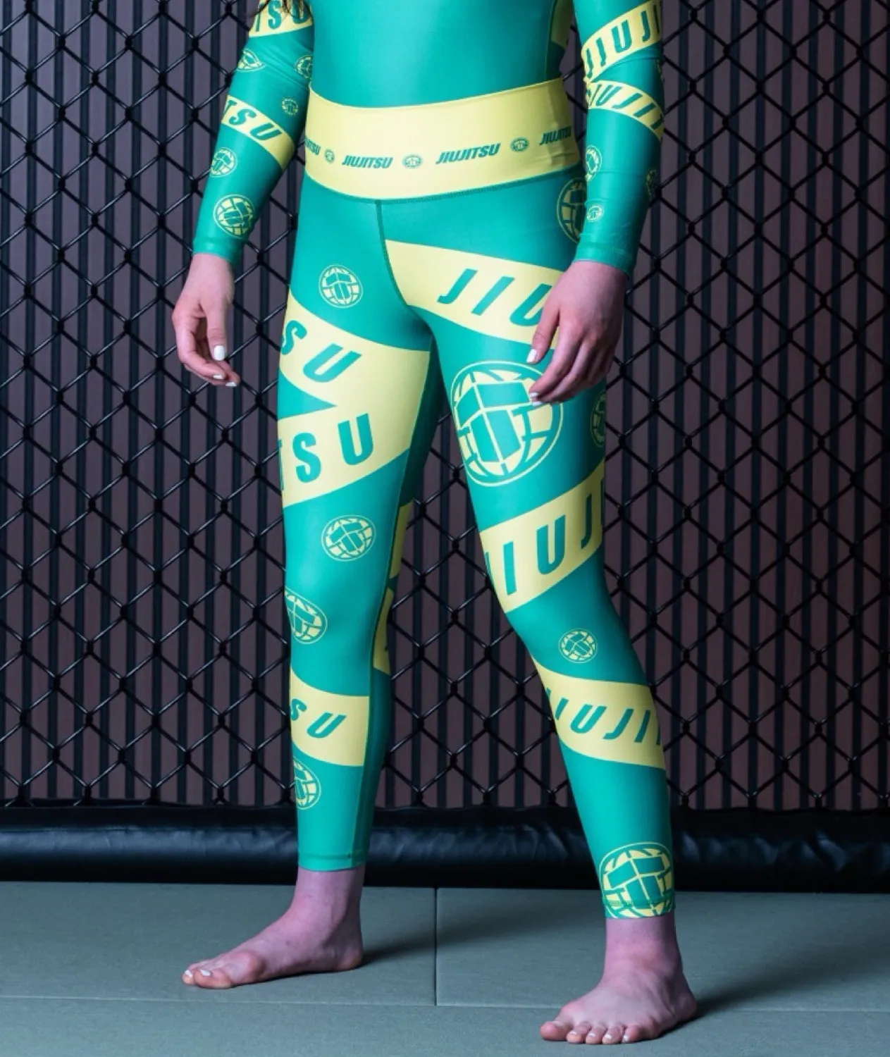 Tatami Helena Taped Leggings Donna Verde Giallo Elasticizzati