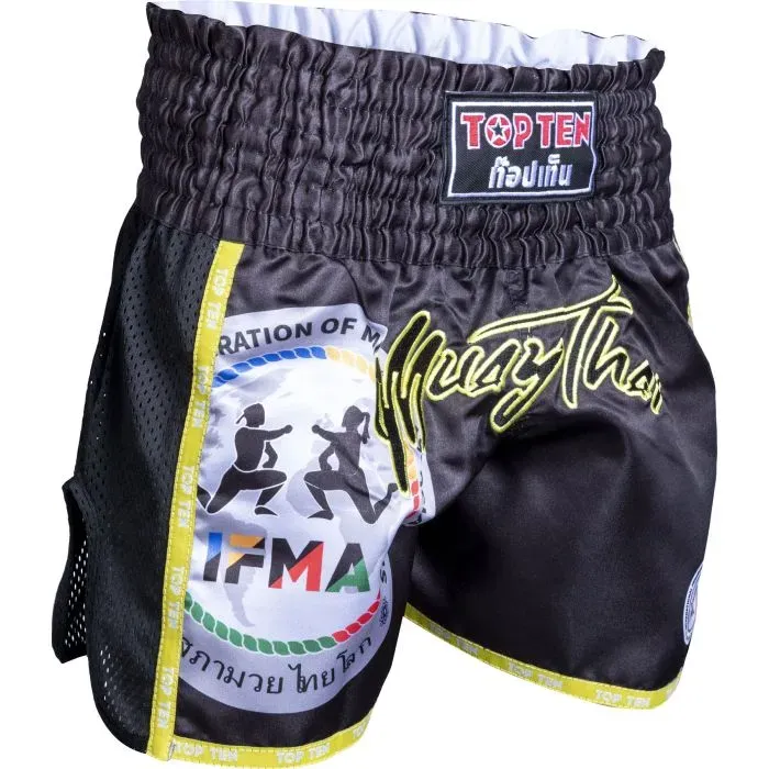 TOP TEN Prachao pantaloncini IFMA muay thai poliestere