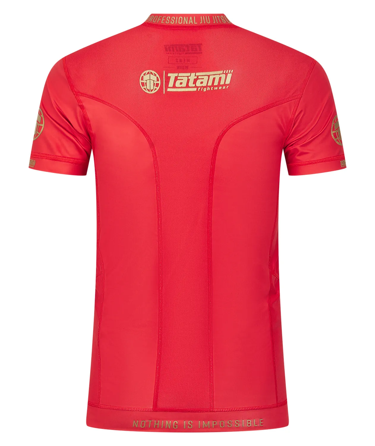 Tatami Pro Rash Guard Uomo Rossa Manica Corta Elasticizzata