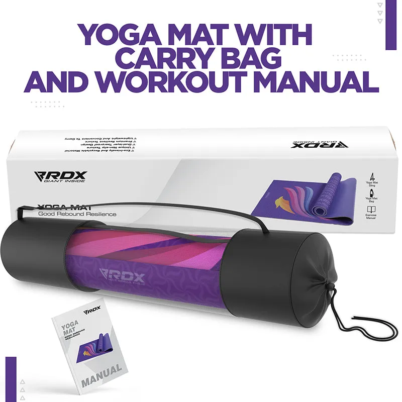 RDX D5 Iris tappetino yoga 6mm PVC blu