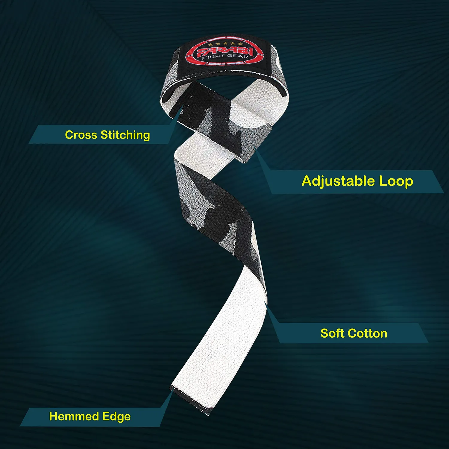 Farabi Wrist Straps straps palestra camo antiscivolo