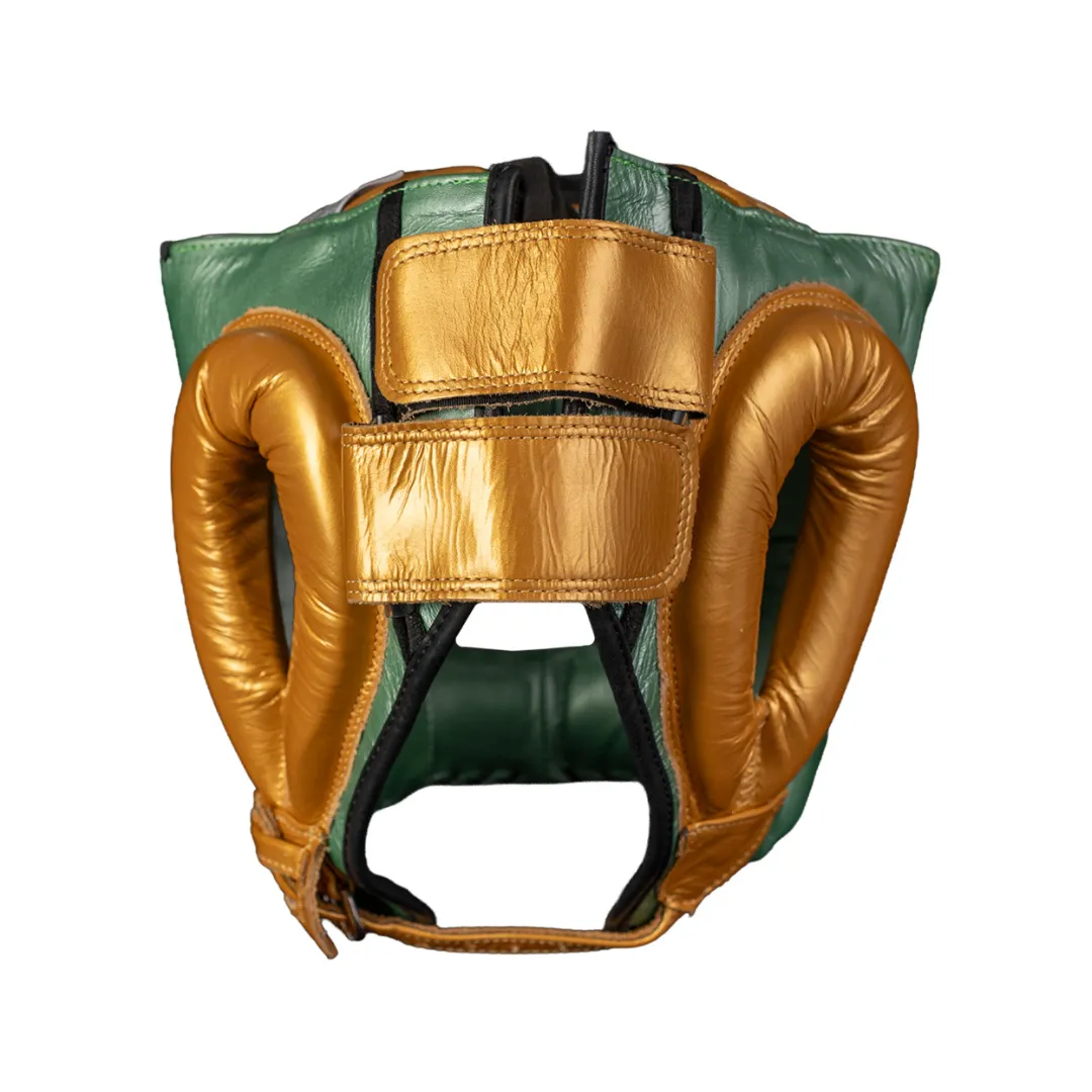 Cleto Reyes WBC casco boxe pelle verde oro